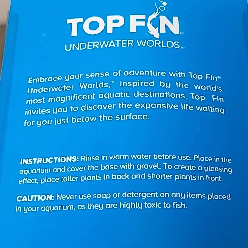 New! TOPFIN Underwater Worlds Large Aquarium Plants Value Pack of 4